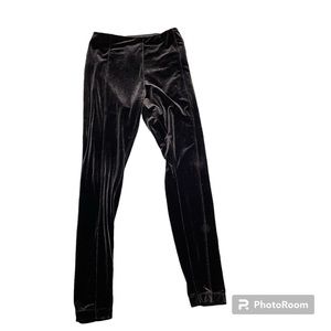 Lysse Leggings Black Stretch Velvet Like Size Medium Gently Worn No Piling